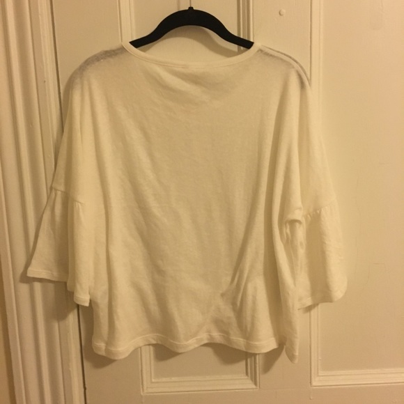 NWT Madewell flare sleeve tee in ivory. S - Picture 8 of 8